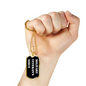 Military Veteran's Niece v3 - 18k Gold Finished Luxury Dog Tag Necklace