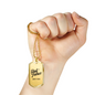Best Father Since 2024 - 18k Gold Finished Luxury Dog Tag Necklace