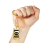 Lou v01 - 18k Gold Finished Luxury Dog Tag Necklace