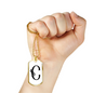 Initial C v001-34 - 18k Gold Finished Luxury Dog Tag Necklace