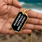Coast Guard Veteran's Girlfriend v3 - 18k Gold Finished Luxury Dog Tag Necklace