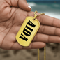 Aida v01 - 18k Gold Finished Luxury Dog Tag Necklace