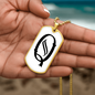 Initial Q v001-34 - 18k Gold Finished Luxury Dog Tag Necklace