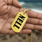 Nell v01 - 18k Gold Finished Luxury Dog Tag Necklace
