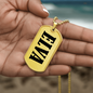Elva v01 - 18k Gold Finished Luxury Dog Tag Necklace