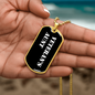 Veteran's Aunt v3 - 18k Gold Finished Luxury Dog Tag Necklace