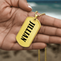 Jillian v01 - 18k Gold Finished Luxury Dog Tag Necklace