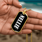 Nellie v01w - 18k Gold Finished Luxury Dog Tag Necklace