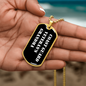 Coast Guard Veteran's Grandma v3 - 18k Gold Finished Luxury Dog Tag Necklace