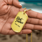 Best Father Since 2024 - 18k Gold Finished Luxury Dog Tag Necklace