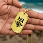 Ana v01a - 18k Gold Finished Luxury Dog Tag Necklace