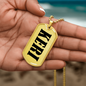 Keri v01 - 18k Gold Finished Luxury Dog Tag Necklace