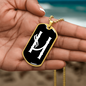 Initial H v001-33 - 18k Gold Finished Luxury Dog Tag Necklace