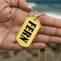 Fern v01 - 18k Gold Finished Luxury Dog Tag Necklace