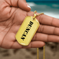 Duncan - 18k Gold Finished Luxury Dog Tag Necklace