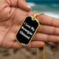 Love My Norwegian Elkhound v6 - 18k Gold Finished Luxury Dog Tag Necklace