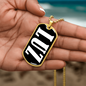 Luz v01w - 18k Gold Finished Luxury Dog Tag Necklace