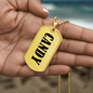 Candy v01 - 18k Gold Finished Luxury Dog Tag Necklace