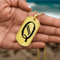 Initial Q v001-31 - 18k Gold Finished Luxury Dog Tag Necklace