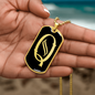 Initial Q v001-32 - 18k Gold Finished Luxury Dog Tag Necklace