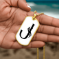 Initial J v001-34 - 18k Gold Finished Luxury Dog Tag Necklace