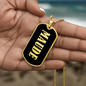 Maude v02 - 18k Gold Finished Luxury Dog Tag Necklace
