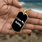 Love My Bulldog v6 - 18k Gold Finished Luxury Dog Tag Necklace