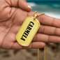 Carmela v01 - 18k Gold Finished Luxury Dog Tag Necklace