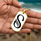 Initial S v001-34 - 18k Gold Finished Luxury Dog Tag Necklace