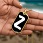 Initial Z v3b - 18k Gold Finished Luxury Dog Tag Necklace