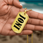Joni v01 - 18k Gold Finished Luxury Dog Tag Necklace