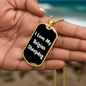 Love My Belgian Sheepdog v6 - 18k Gold Finished Luxury Dog Tag Necklace