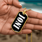 Joni v03 - 18k Gold Finished Luxury Dog Tag Necklace