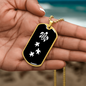 Mama Turtle With 3 Hatchlings v3 - 18k Gold Finished Luxury Dog Tag Necklace