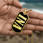 Ina v02 - 18k Gold Finished Luxury Dog Tag Necklace