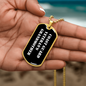 Coast Guard Veteran's Grandmother v3 - 18k Gold Finished Luxury Dog Tag Necklace