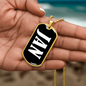 Jan v01w - 18k Gold Finished Luxury Dog Tag Necklace