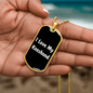 Love My Keeshond v6 - 18k Gold Finished Luxury Dog Tag Necklace