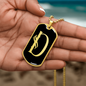 Initial D v001-32 - 18k Gold Finished Luxury Dog Tag Necklace