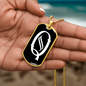 Initial Q v001-33 - 18k Gold Finished Luxury Dog Tag Necklace