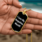 Love My Neapolitan Mastiff v6 - 18k Gold Finished Luxury Dog Tag Necklace