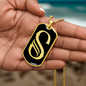 Initial S v001-32 - 18k Gold Finished Luxury Dog Tag Necklace