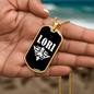 Lori v03a - 18k Gold Finished Luxury Dog Tag Necklace