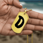 Initial D v1b - 18k Gold Finished Luxury Dog Tag Necklace