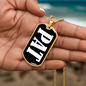 Pat v01w - 18k Gold Finished Luxury Dog Tag Necklace