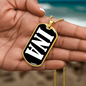 Ina v03 - 18k Gold Finished Luxury Dog Tag Necklace