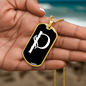 Initial P v001-33 - 18k Gold Finished Luxury Dog Tag Necklace