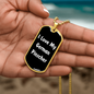 Love My German Pinscher v6 - 18k Gold Finished Luxury Dog Tag Necklace