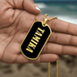 Tamika v02 - 18k Gold Finished Luxury Dog Tag Necklace