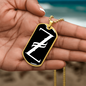 Initial Z v001-33 - 18k Gold Finished Luxury Dog Tag Necklace